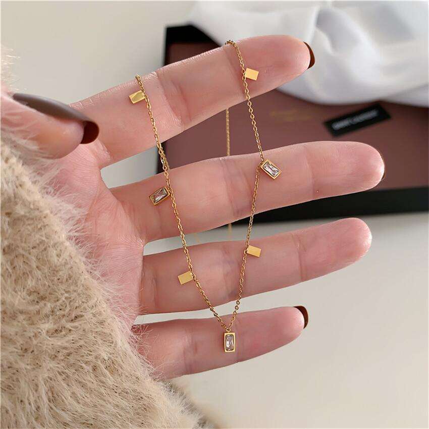 Crystal Prism Drop Necklace