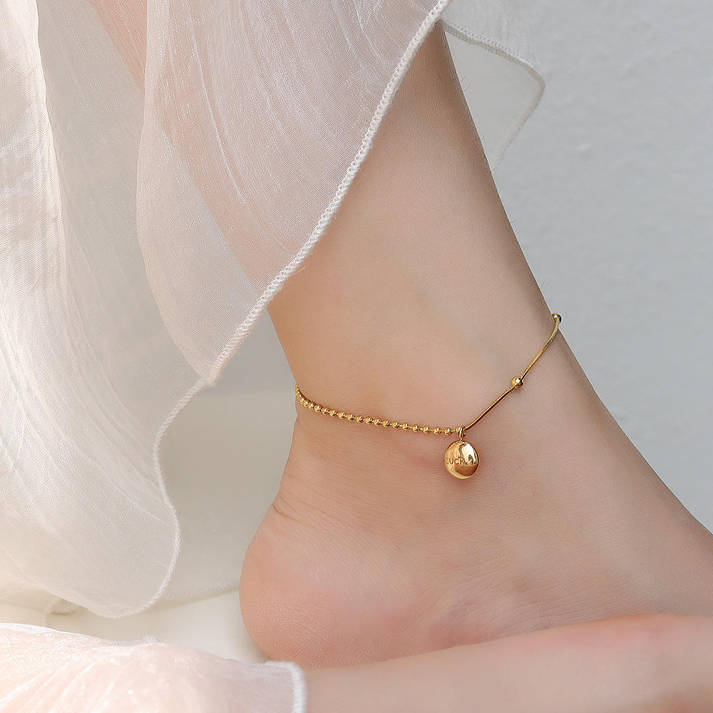 Wrapped Rice Beads Lucky Charm Anklet