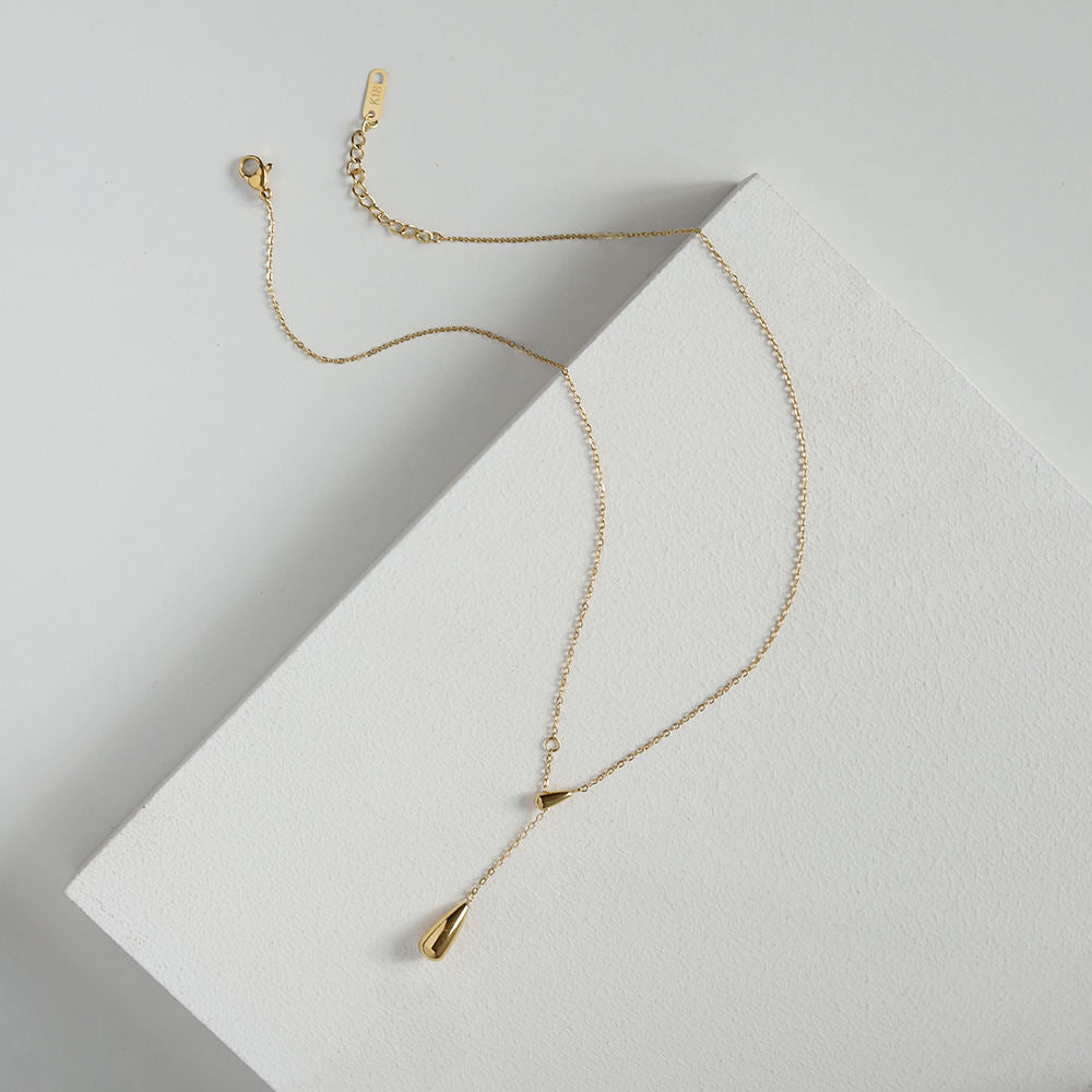 Teardrop Lariat Y Necklace
