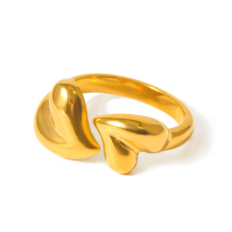 Double Hearts Ring