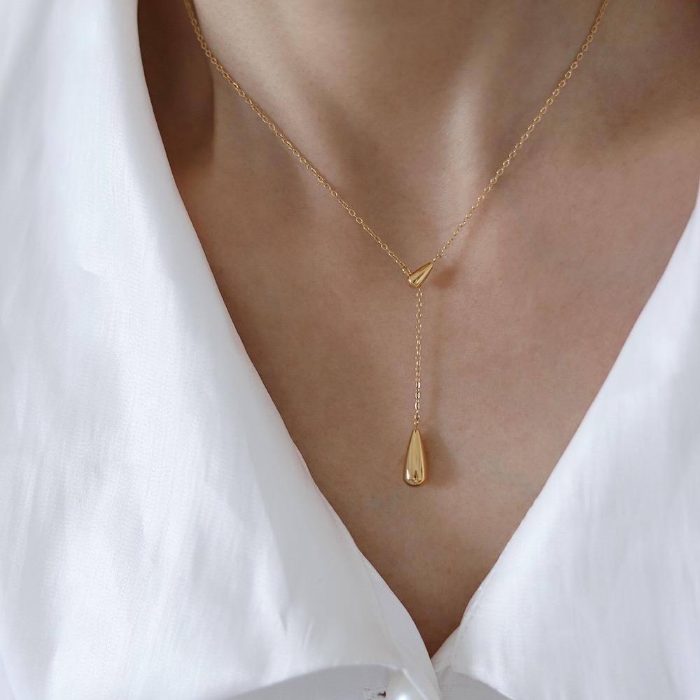 Teardrop Lariat Y Necklace
