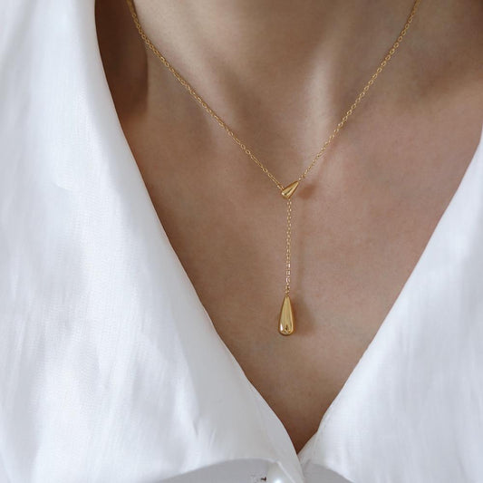 Teardrop Lariat Y Necklace