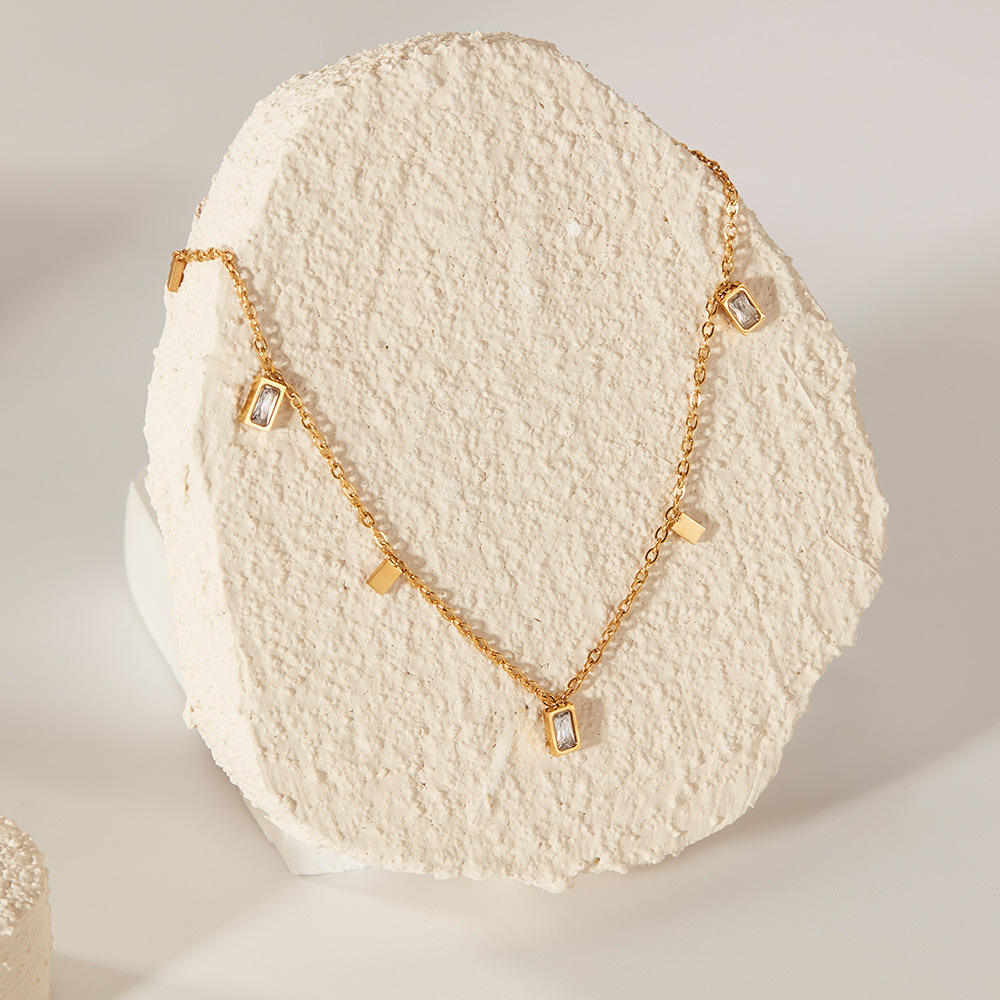 Crystal Prism Drop Necklace