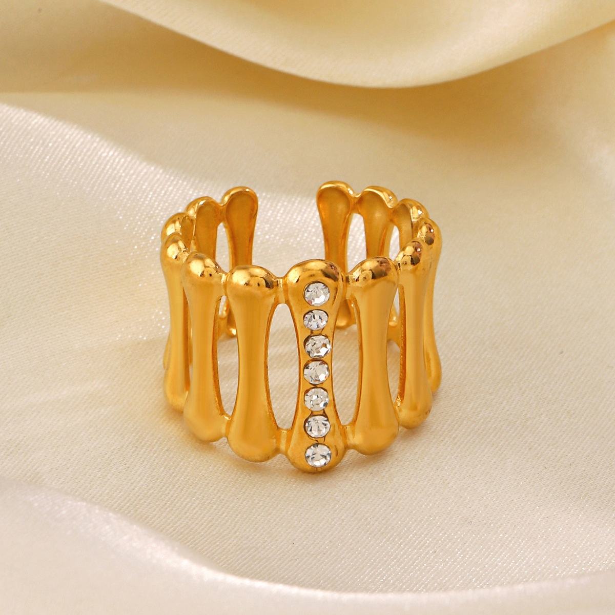 Embellished Wide Band Ring
