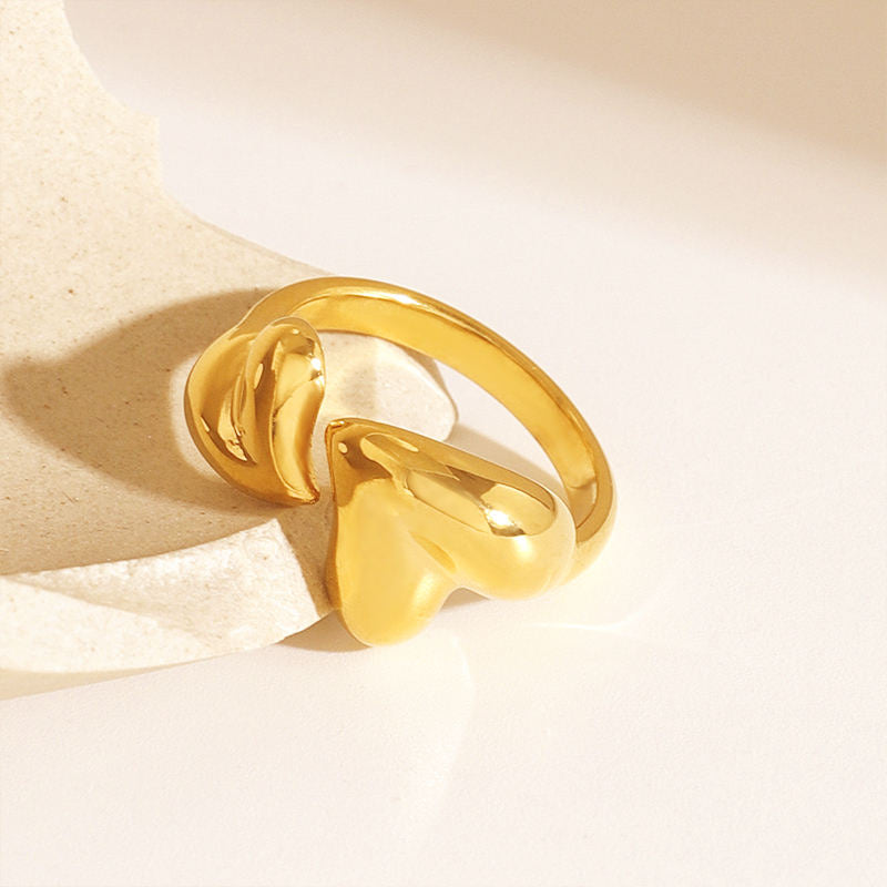 Double Hearts Ring