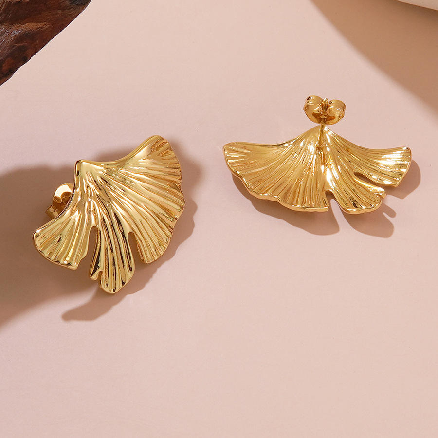 Half Flower Stud Earrings