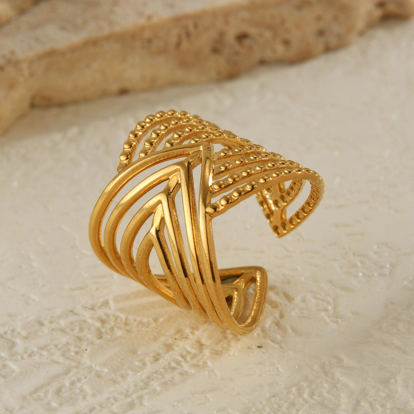 Aurelia V-Crown Ring
