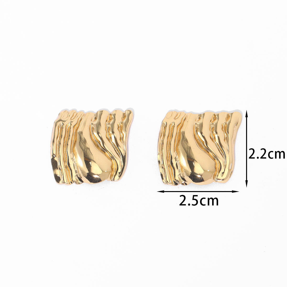 Wave Square Stud Earrings