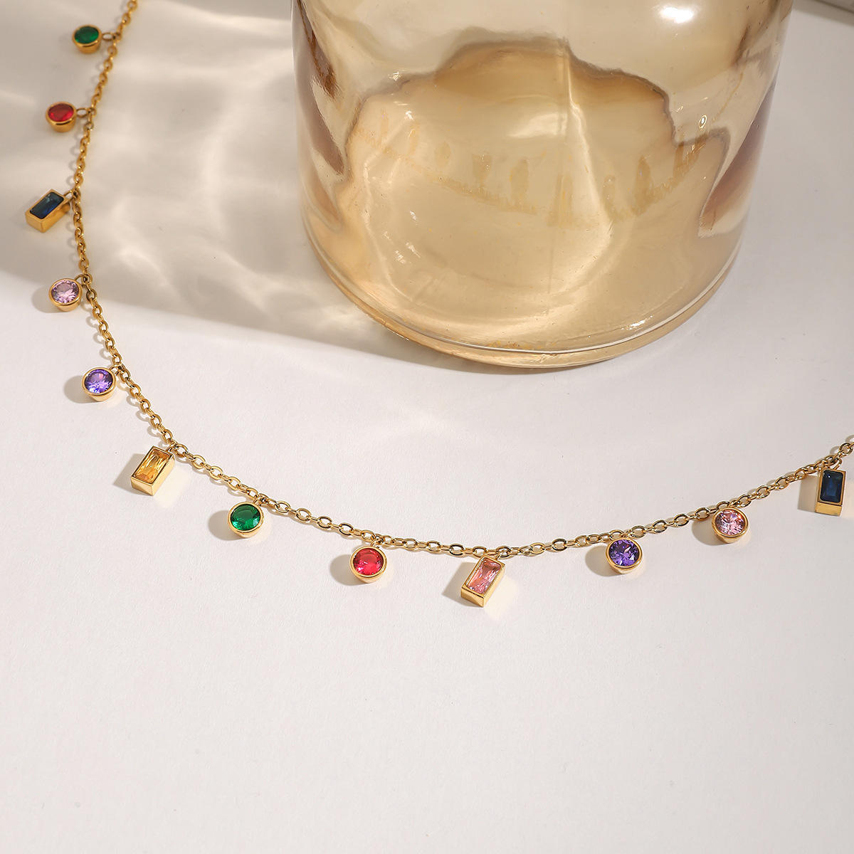 Multicolor Minimal Necklace
