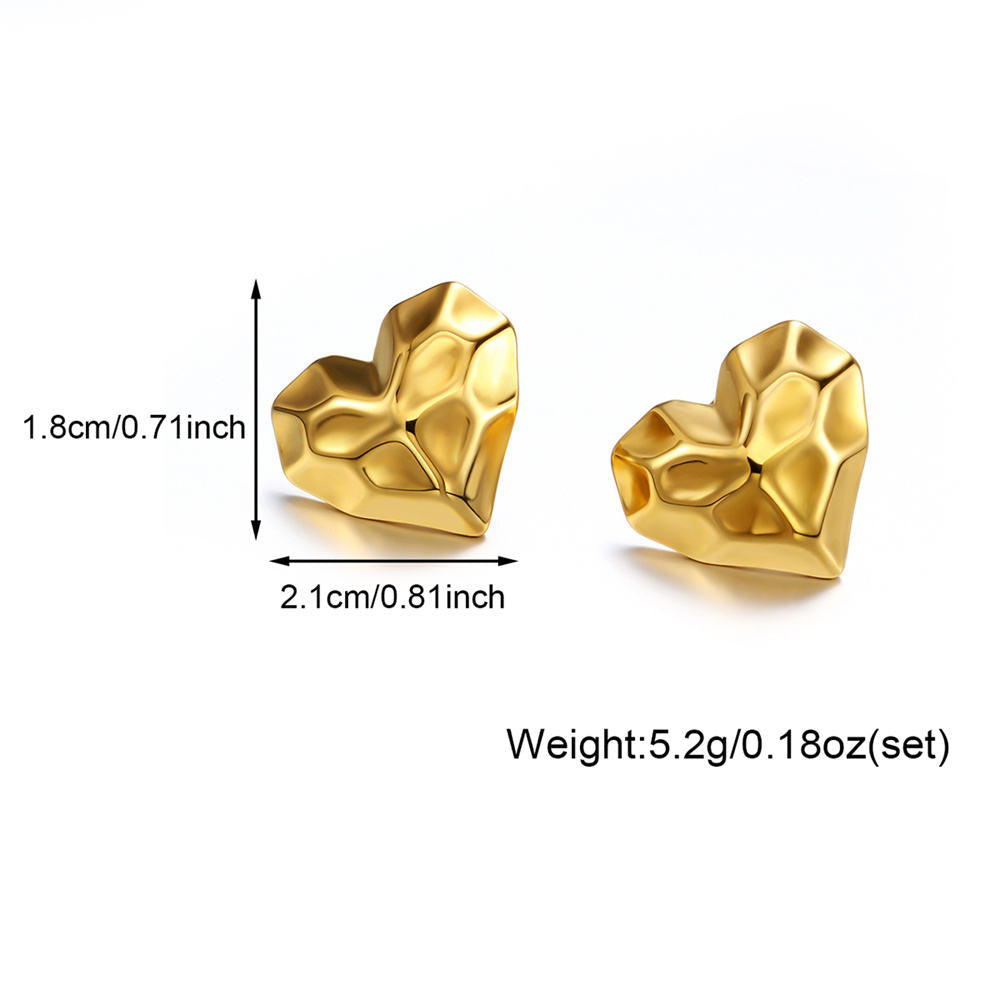 Dainty Heart Stud Earrings