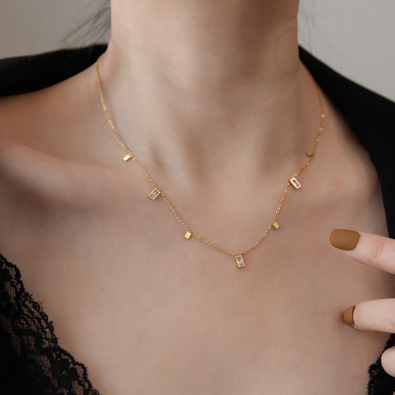 Crystal Prism Drop Necklace