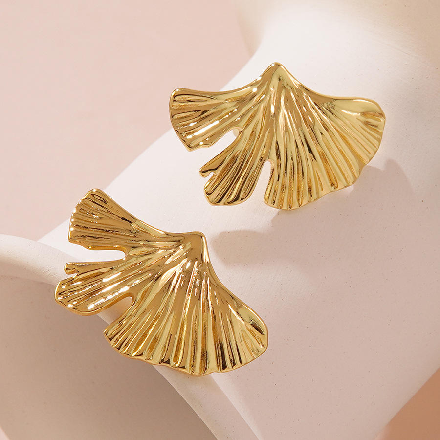 Half Flower Stud Earrings