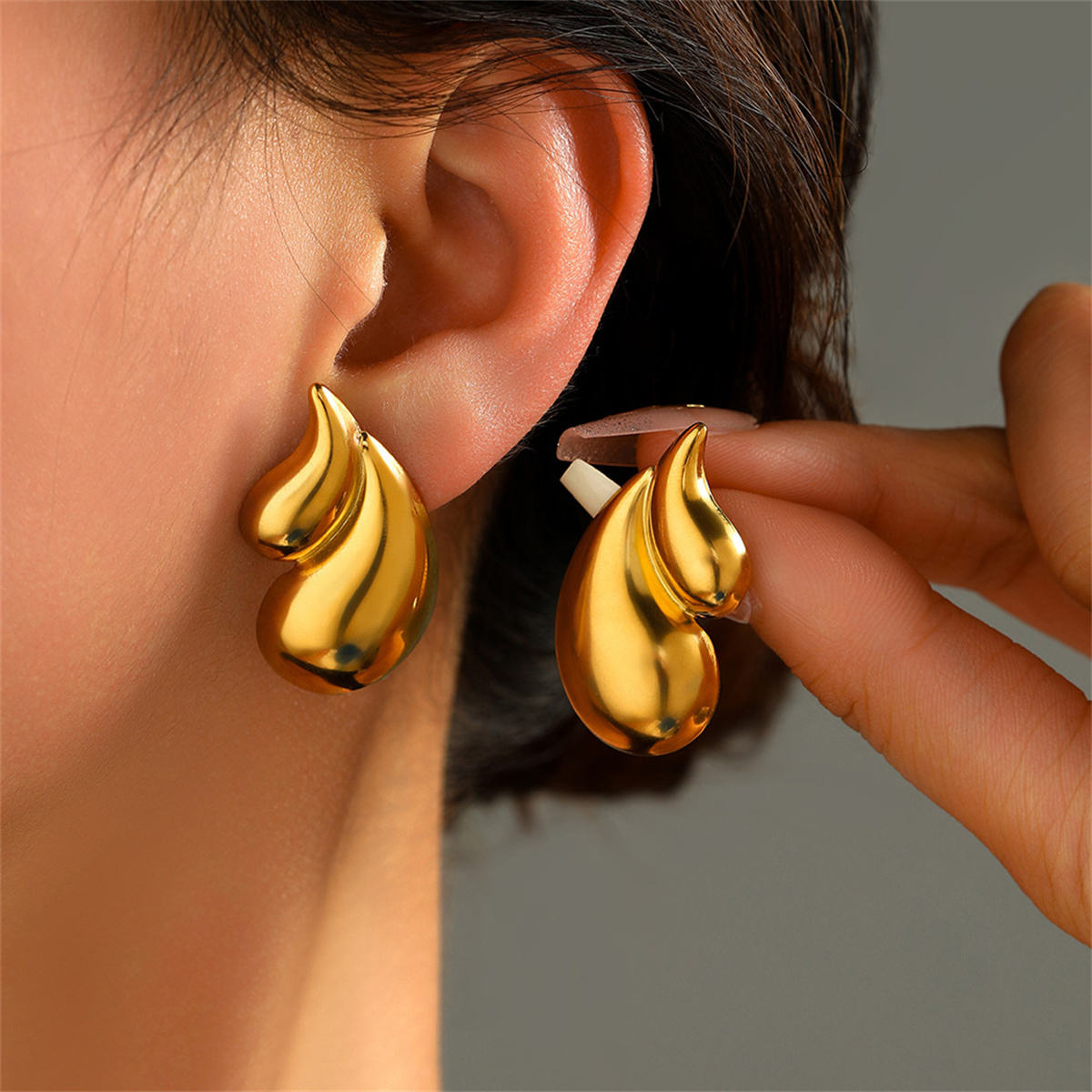 Water Droplets Stud Earrings