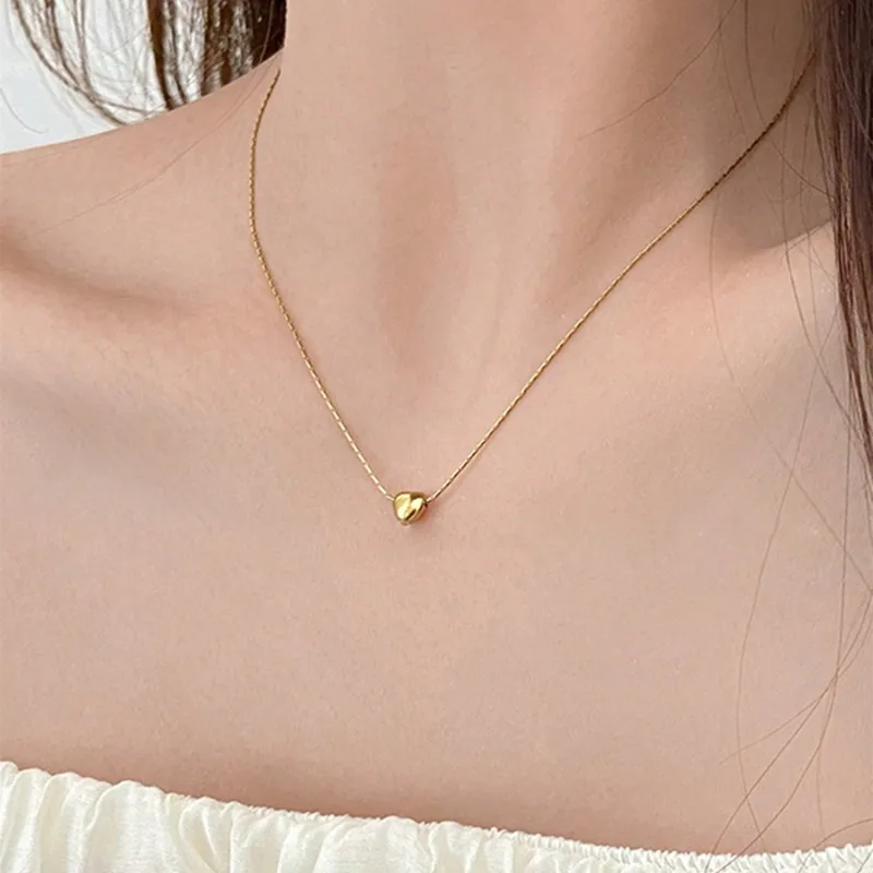 Minimal Soft Heart Necklace