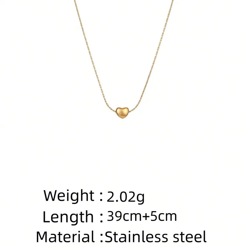 Minimal Soft Heart Necklace