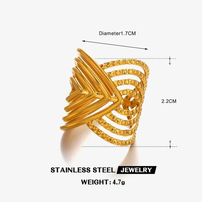 Aurelia V-Crown Ring
