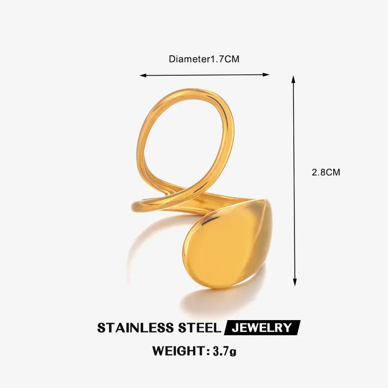 Oval Disc Ring
