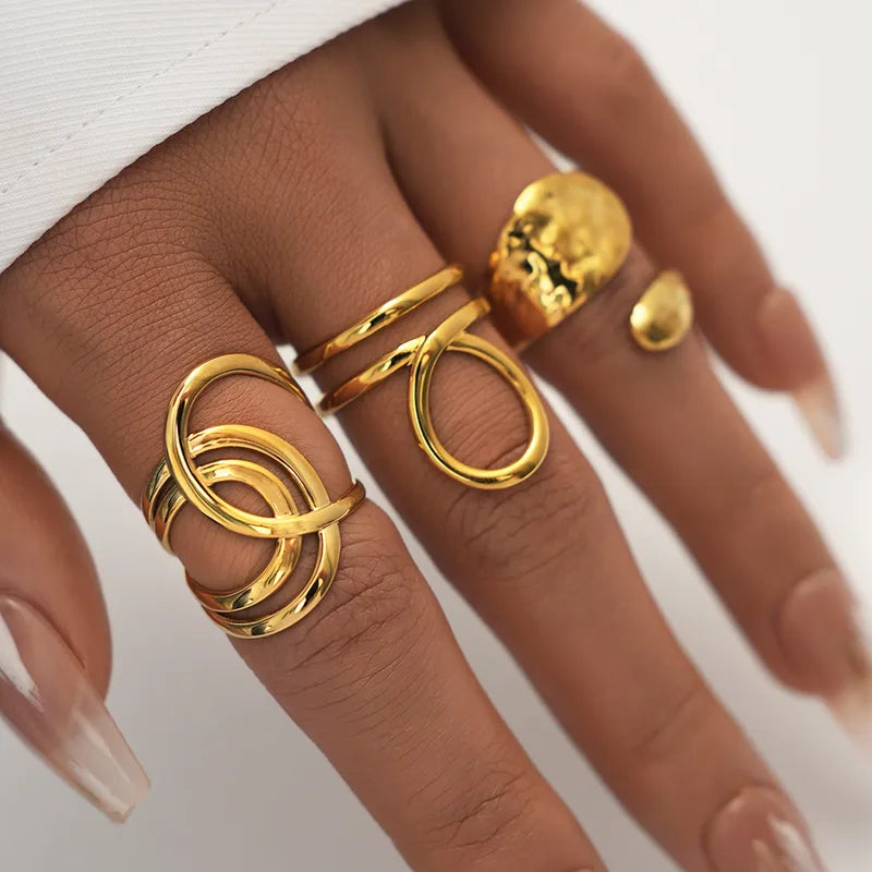 Triple Circle Statement Ring