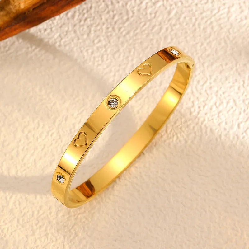 Diamond Heart Bangle