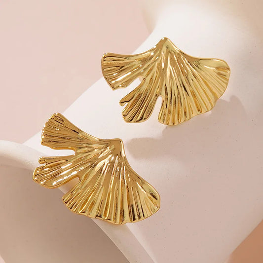 Half Flower Stud Earrings