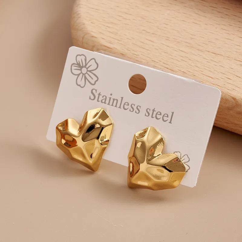 Dainty Heart Stud Earrings