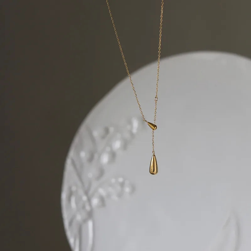 Teardrop Lariat Y Necklace
