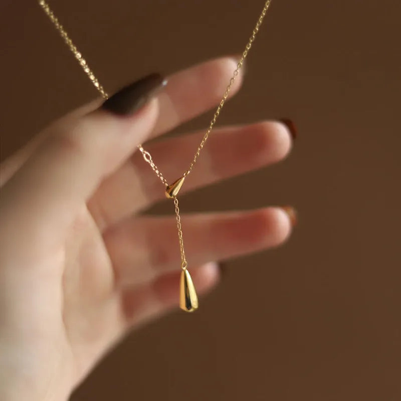 Teardrop Lariat Y Necklace