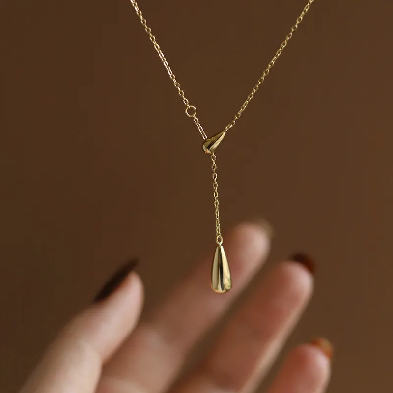 Teardrop Lariat Y Necklace
