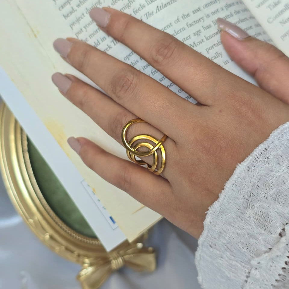Triple Circle Statement Ring
