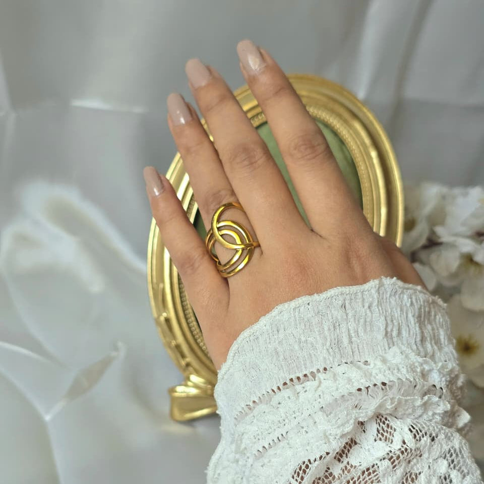 Triple Circle Statement Ring